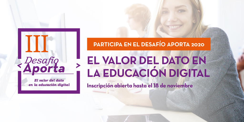 ¡Últimos días para participar en el #DesafíoAporta2020! 

🗓 El plazo de inscripción finaliza a las ➡13:00⬅ el 18 de noviembre. 

Recuerda grabar un vídeo descriptivo y registrarte en la sede electrónica de <a href="/redpuntoes/">Red.es</a> 

¡Participa y gana hasta 4.000€! bit.ly/38Oc9mW