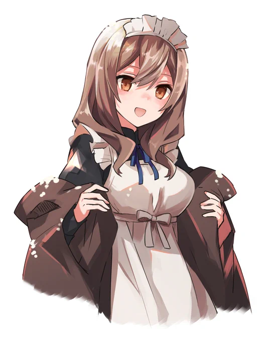 「外は雪でしたよ」なメイドちゃん 