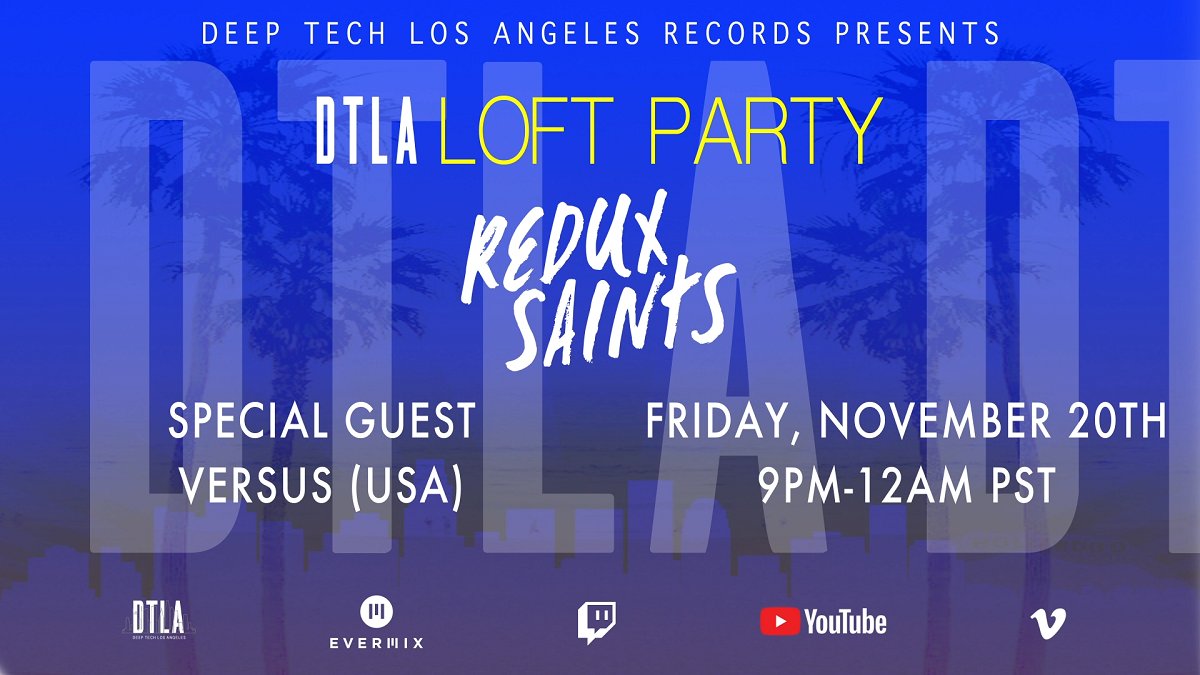 Date for the diary: the <a href="/DeepTechLA/">Deep Tech Los Angeles Records</a> Loft Party Livestream is back this Friday 20 Nov with <a href="/ReduxSaints/">Redux Saints</a> &amp; <a href="/versus_official/">VERSUS</a> serving 3 hours of the best in tech house. Get involved. #livestream #quarantineclubbing #kitchenravers onefootintherave.co/versus-usa-to-…