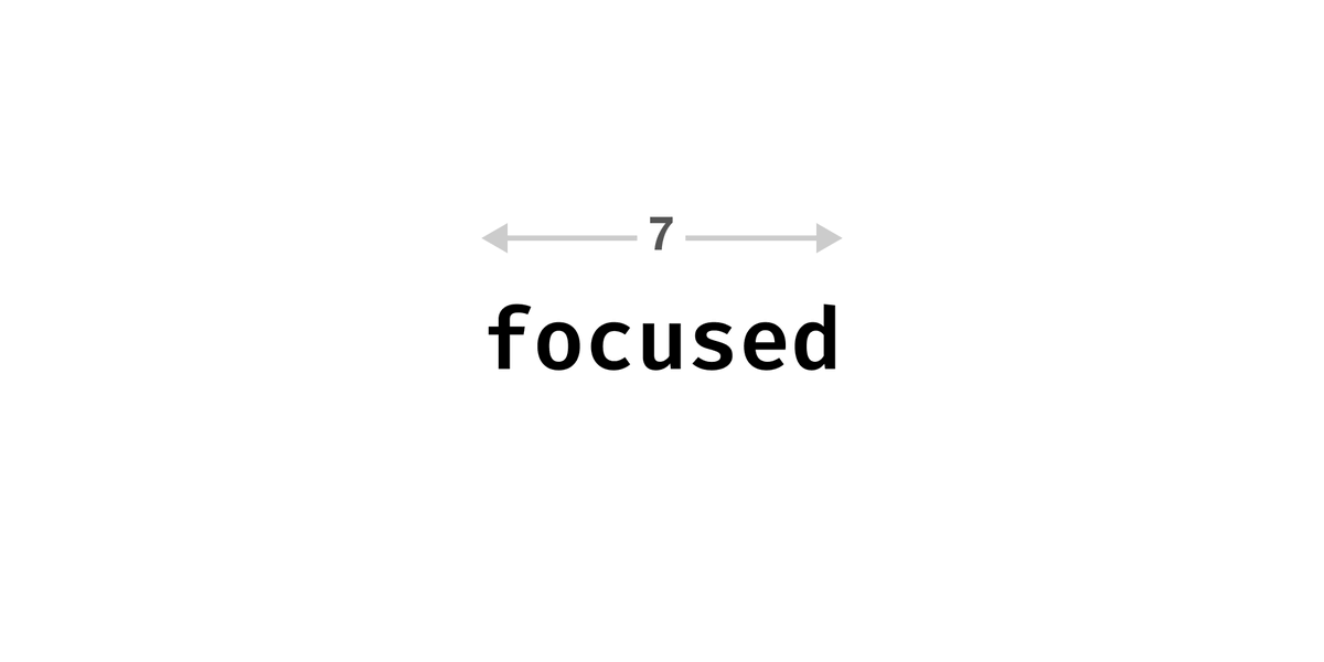 Let's render some states. Each state has a width and height, and we'll look at width first. If a state has no child states—if it's a "leaf" in the tree—then its width is equal to the number of characters in its name. Easy.