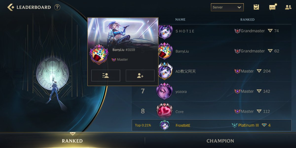 Made it to the top 200 leaderboard for Sona in Wild Rift SEA server. I have  about 4300+ champion score at around 800 matches. :) : r/sonamains