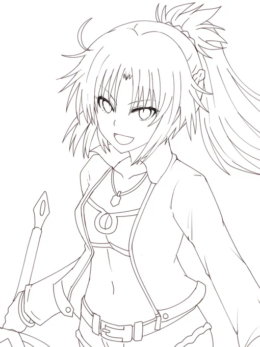 #皆さん線画と塗った後を見せてください #FGO 