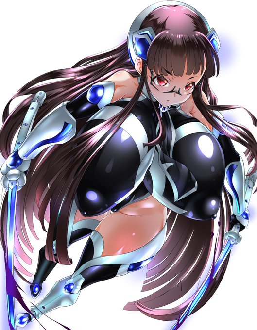 敵地の監視カメラから見た文奈ちゃんを想像して描きました。

今からいくから震えて待て、と言った表情ですが、対魔忍らしく敵の司令室に着いたら罠にかかって捕まってしまうことでしょうw 