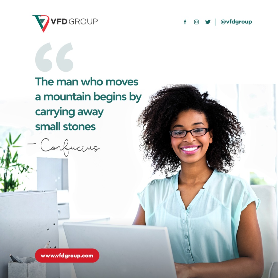 VFDGroup's tweet photo. By moving an enormous mountain is something impossible to do, however, by moving individual rock might take a lot of time but it is completely easy to be done.
Start moving!!
#VFDGroupplc #mondaymotivation https://t.co/YRYGpXiigF