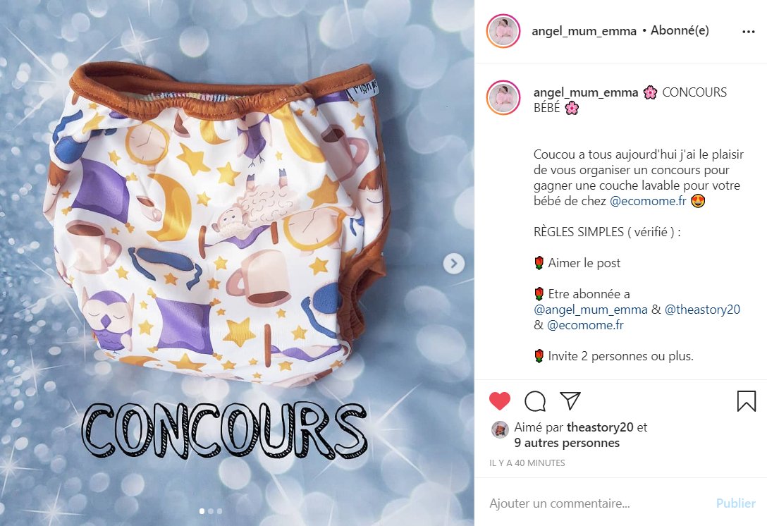 ecomome_fr's tweet photo. #concours sur instagram avec @angel_mum_emma et @theastory20 pour gagner 1 #couchelavable #monpetitou Bi-Best 😍
Bonne chance à toutes et à tous !!!
#bibest #ecomome #concoursbebe #concoursbébé #concoursnaissance #coucheslavables #coucheslavablesaddict #couchelavableaddict https://t.co/wzxj2wFPTG