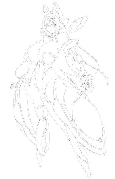 #皆さん線画と塗った後を見せてください 