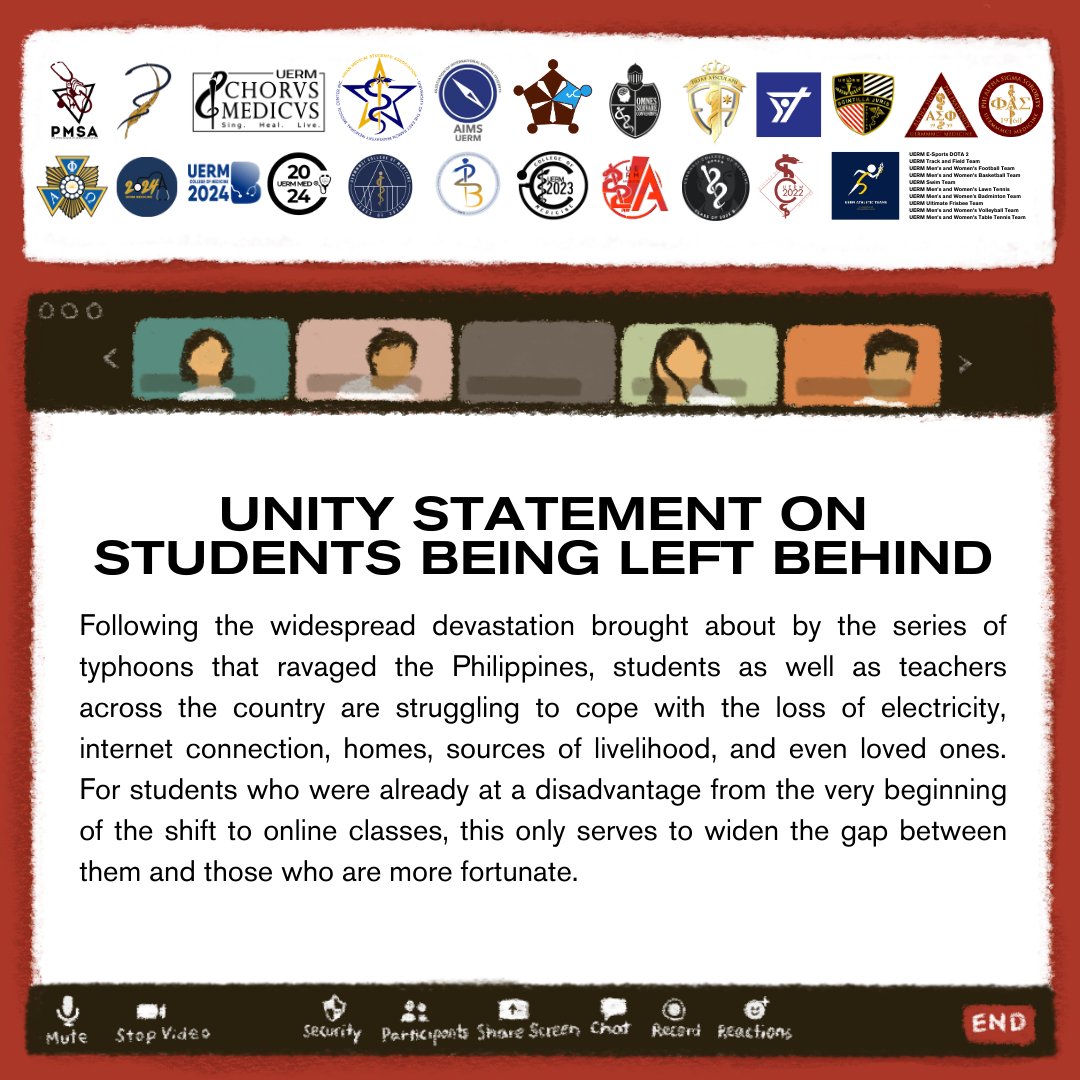 PMSAUERM's tweet photo. We, the classes and organizations of UERM College of Medicine, are united in our call for a plan of action that is rooted in compassion, not just for the majority, but more so for the few and overlooked. 

#HearYourStudents  
#NoStudentLeftBehind https://t.co/N4i2ZnyYiw