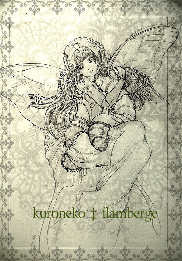 画像1と2はややこしい事をしてます。アナログで線画して水彩絵の具で塗り、アクセントに筆を置いてコラージュして写真撮影をして、それを元にデジタルペイントしました。

画像3と4は下書きの状態と点描をした後。こちらは単純ですが手間がかかります。

#皆さん線画と塗った後を見せてください 