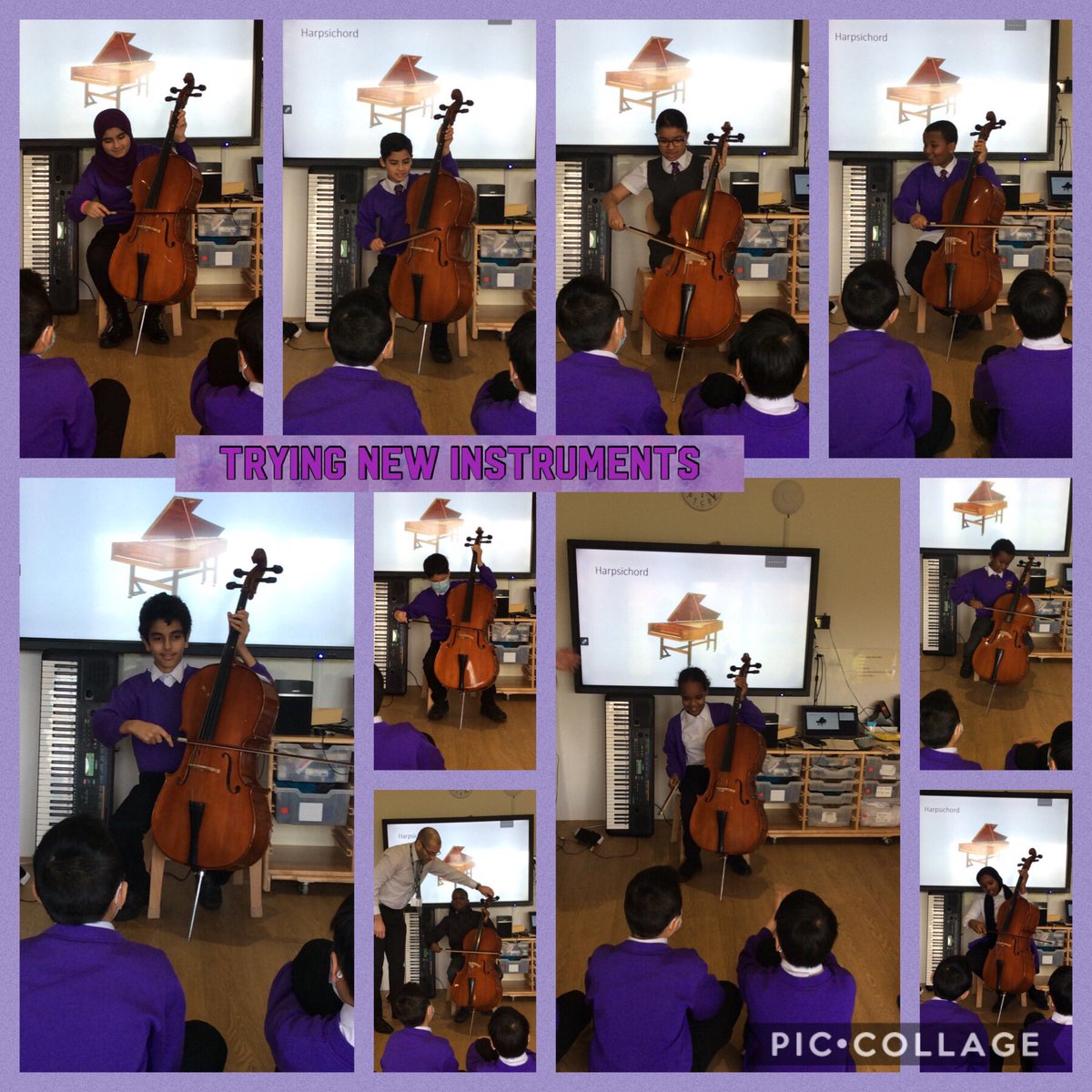 Year6Kingsley's tweet photo. Trying out the cello during music lesson.#NewInstruments #KingsleyMusic 🎻 🎹 🎺 https://t.co/xv467CmoFK