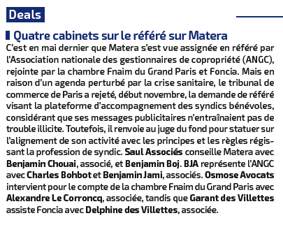 SaulFactory's tweet photo. @JuristesAffaire revient s/ la victoire de @MateraImmo en référé c/ l'#ANGC, @foncia &amp; @FnaimGrandParis #saul #syndic https://t.co/F4DMWgv0ME