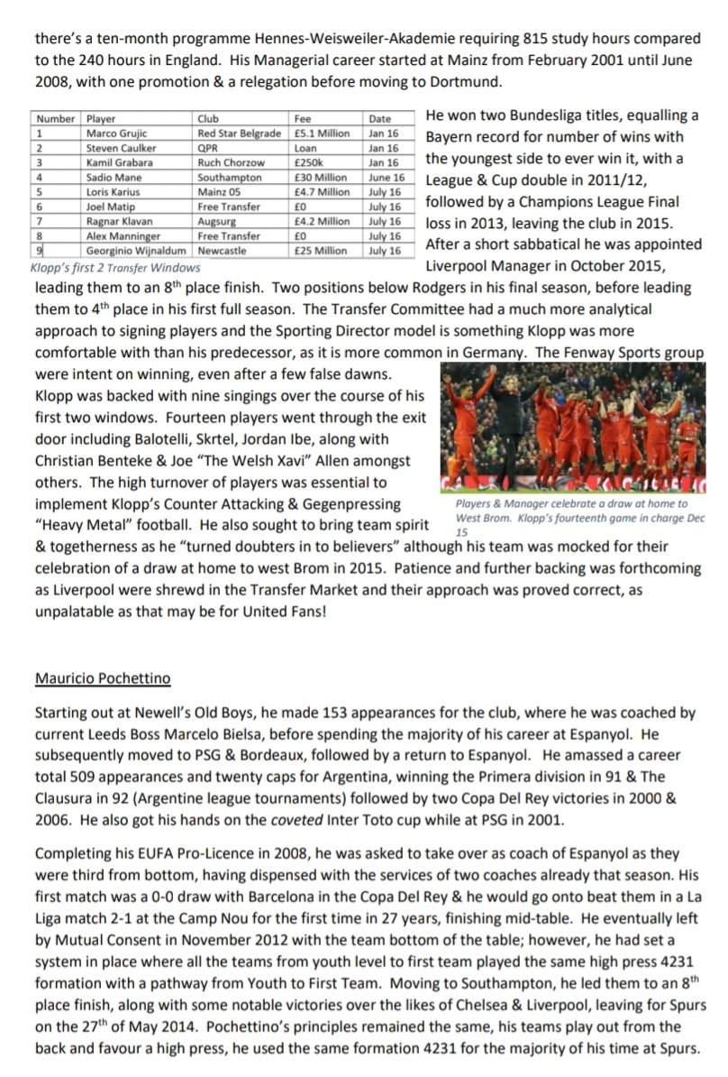 After the constant clamour for Pochettino to be appointed United Manager, it seemed like a good idea to compare him with Solskjaer & Klopp on their first 102 matches at their clubs.By no means am I suggesting Ole is better than Klopp but have a read, maybe interesting  #OleIn