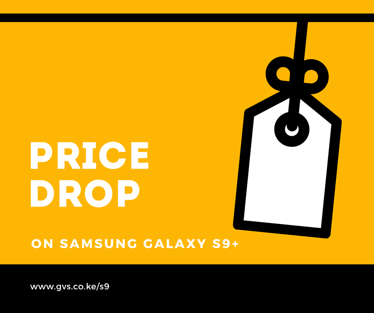 GVSofficial's tweet photo. You can get one of the best phones ever made, Samsung Galaxy S9+ now at KSh. 39,499, only at GVS.

Just a few pieces left.

https://t.co/EvvHBvHgzg https://t.co/md4EK9xXH7