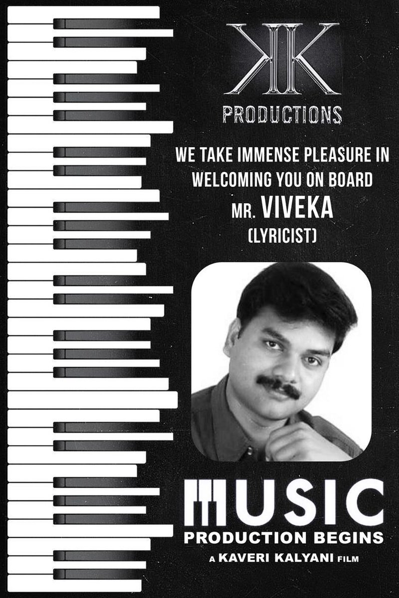 K2KProduction's tweet photo. A @kaverikalyani directorial @K2KProduction #MultilingualFilm
We take immense pleasure in
welcoming on board
@Viveka_Lyrics avargal
Tamil Music Production Begins
⭐️ing @ChethanCheenu
🎶 @achurajamani
#kaverikalyani 
@onlynikil @UrsVamsiShekar https://t.co/ek21PjKqTO