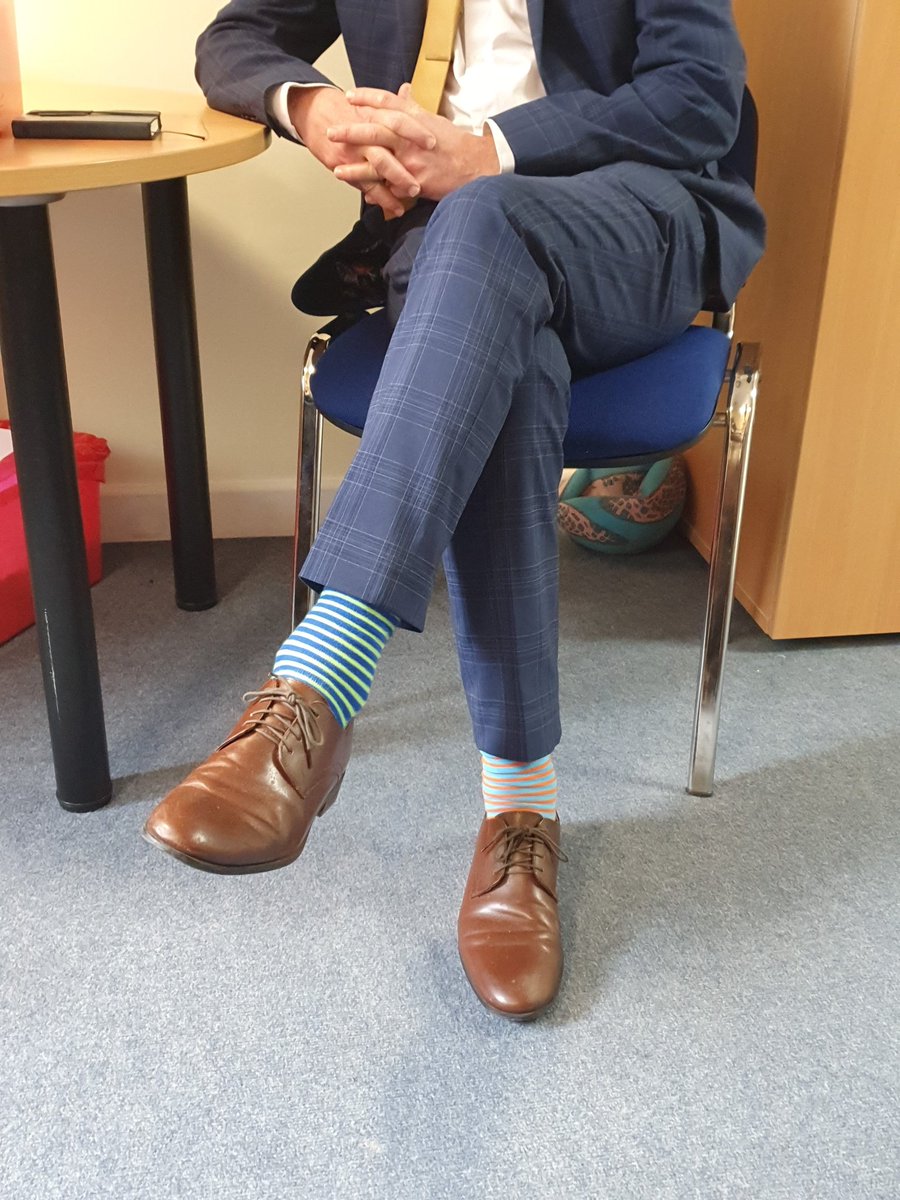 SeahavenAcademy's tweet photo. Mr. Hafernik supporting the anti-bullying agenda #OddSocksDay Well done sir. https://t.co/275yXvJ06j