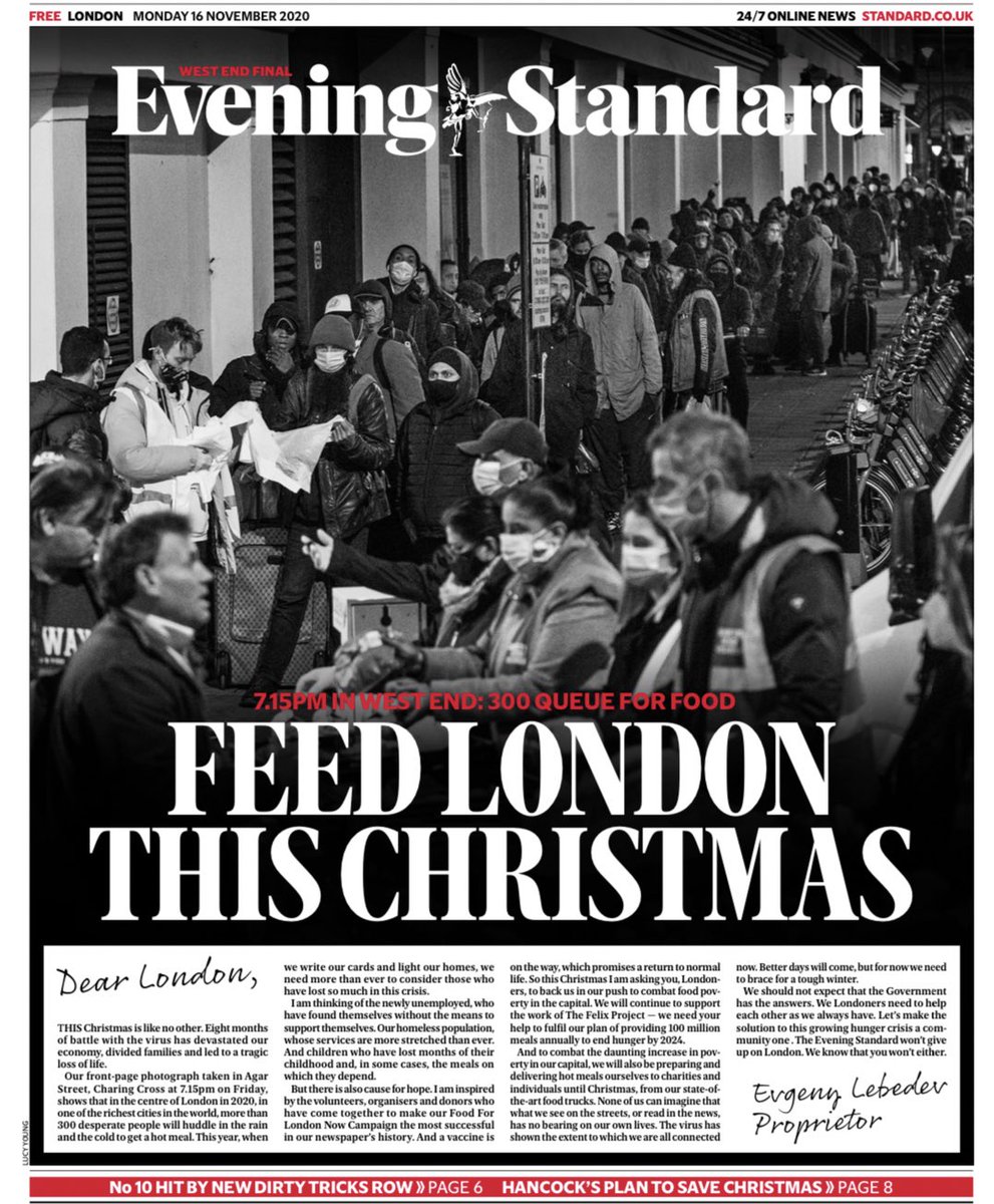 Today the @EveningStandard launches the Christmas push for our #FoodForLondonNow campaign. Together we can end hunger in London.