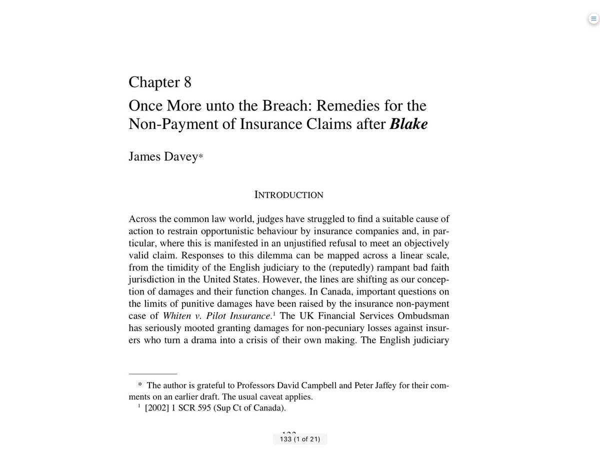 4/n5. The ‘hold hamless’ nature of insurance law has caused issues elsewhere, but asserts that the insurer is immediately liable for breach of contract on occurrence of the loss. If correct, this may influence the applicable rules on causation, remoteness, mitigation etc