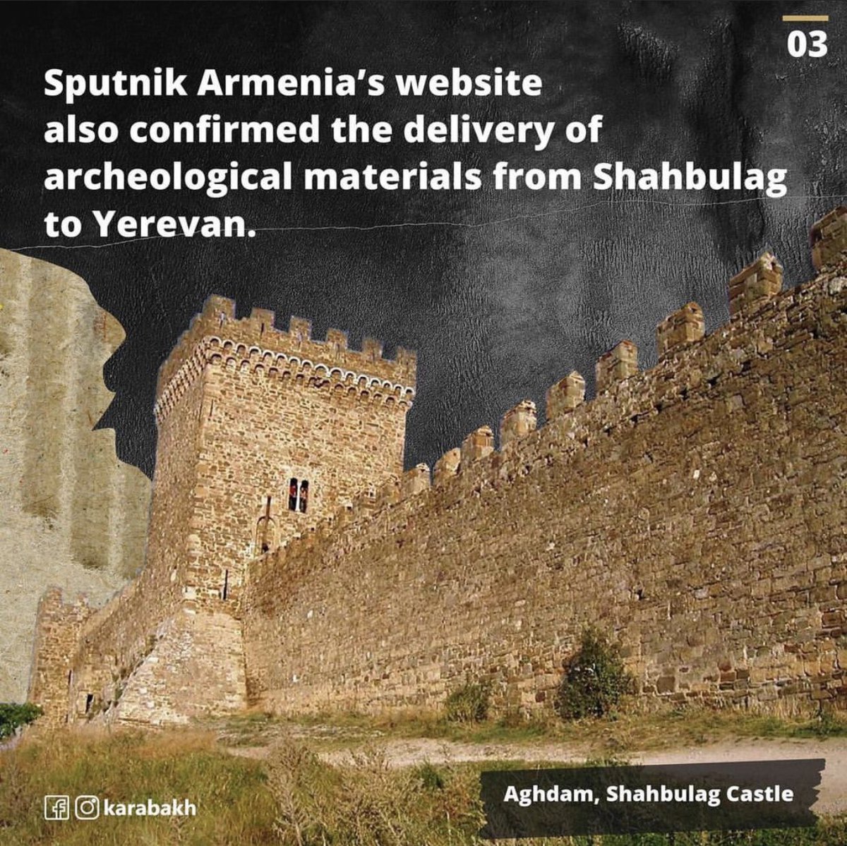 KarabakhDailyN's tweet photo. #Armenia/ns not only invaded #Azerbaijan/i lands, but also attemped to grab it’s history and culture! It is illegal and goes against in. conventions of @icrc and @unesco ! We call for immediate actions to stop this vandalism and return 🇦🇿 historical and cultural heritage back!⚡️ https://t.co/j7iIS9QgkQ