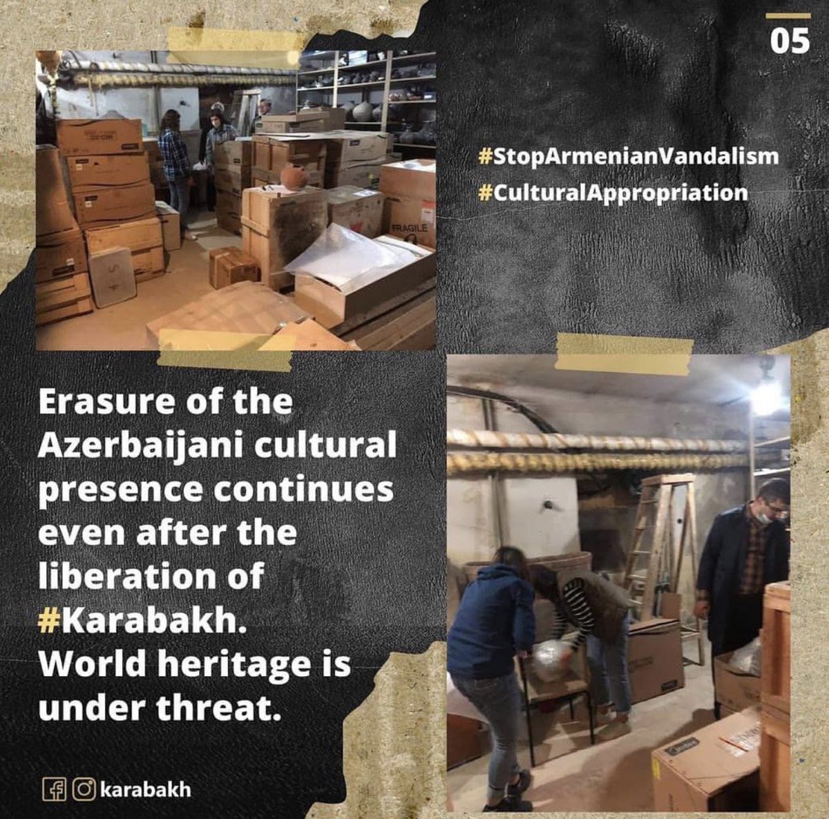 KarabakhDailyN's tweet photo. #Armenia/ns not only invaded #Azerbaijan/i lands, but also attemped to grab it’s history and culture! It is illegal and goes against in. conventions of @icrc and @unesco ! We call for immediate actions to stop this vandalism and return 🇦🇿 historical and cultural heritage back!⚡️ https://t.co/j7iIS9QgkQ