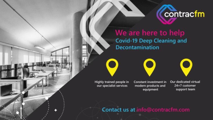 ContracFm's tweet photo. Here at Contrac FM we have invested heavily in the latest sanitation technologies to ensure we are able to deliver cleaning and decontamination services to the highest level and at the best possible speed. We now also provide a full Coronavirus Deep Clean Service. https://t.co/9NPP2v9eOS