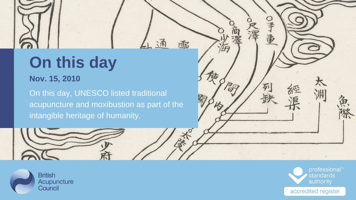 TheBAcC's tweet photo. It’s been 10 years since @unesco listed #acupuncture and #moxibustion as part of the intangible heritage of humanity. It’s humbling to be part of a cultural legacy that goes back thousands of years that continues to benefit patients today #idoacupunture #TCM https://t.co/Yx8HUPFzJn