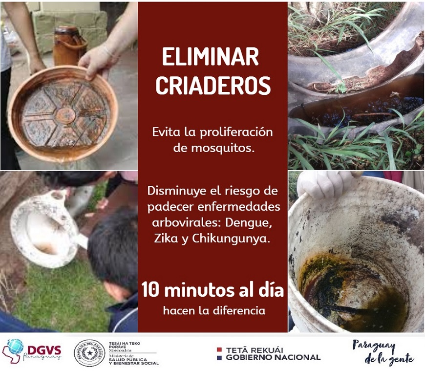 vigisaludpy's tweet photo. 🦟El inicio de la temporada de lluvias y las altas temperaturas, favorecen las condiciones para la reproducción del #dengue y otras #arbovirosis
▶️Después de las lluvias, deseche el agua acumulada de recipientes y elimine objetos en desuso.
▶️Limpie las canaletas
#PySinCriaderos https://t.co/v60Hs3P7ou