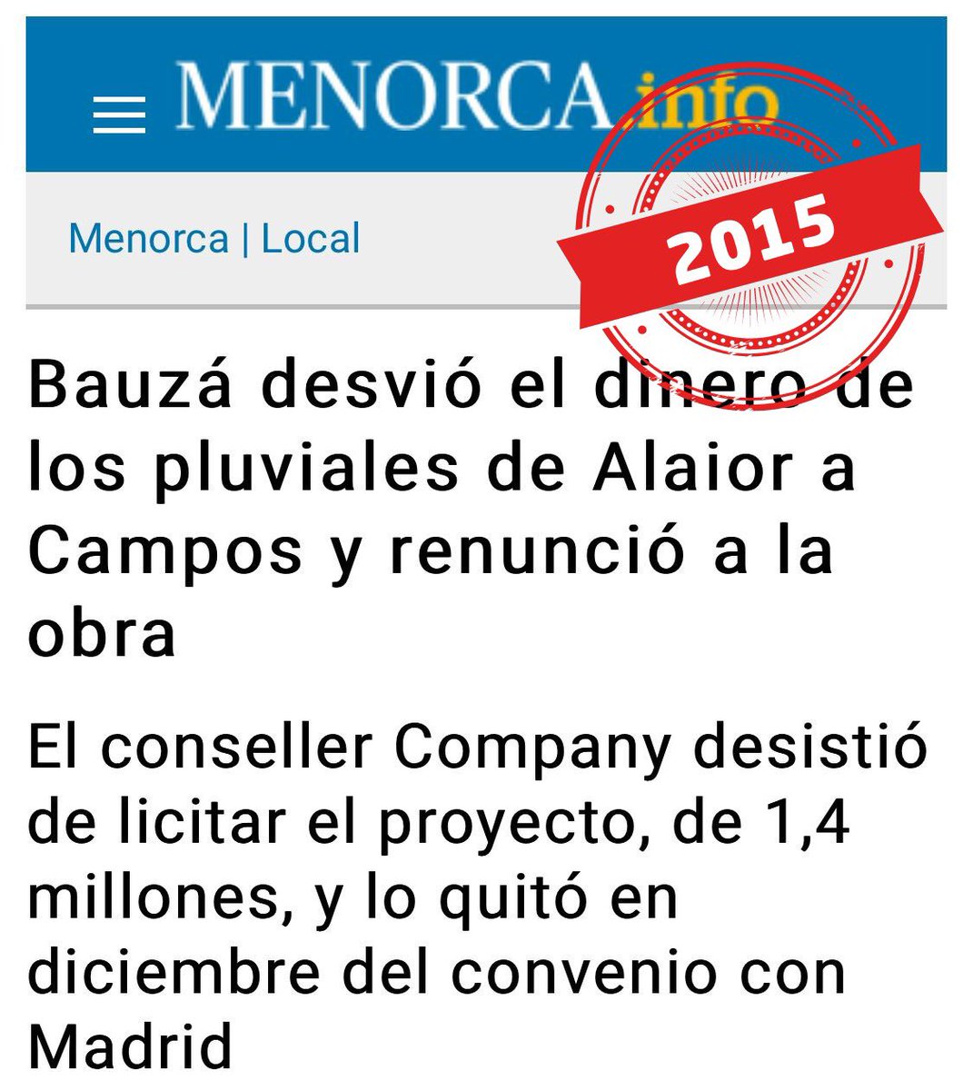 pepcastells's tweet image. Supòs que el Sr. Alcalde no es va oblidar de recordar qui són els responsables de l’emplastre #PPstyle