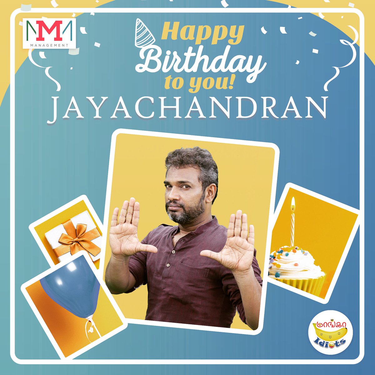 maangaidiots's tweet photo. Happy birthday to our rocking star @imjayachandran1 join us in wishing him on his special day. God bless. @Adhavana @moulimadhan @nikhil82a @Arunvaid https://t.co/LfeaHIxJnn