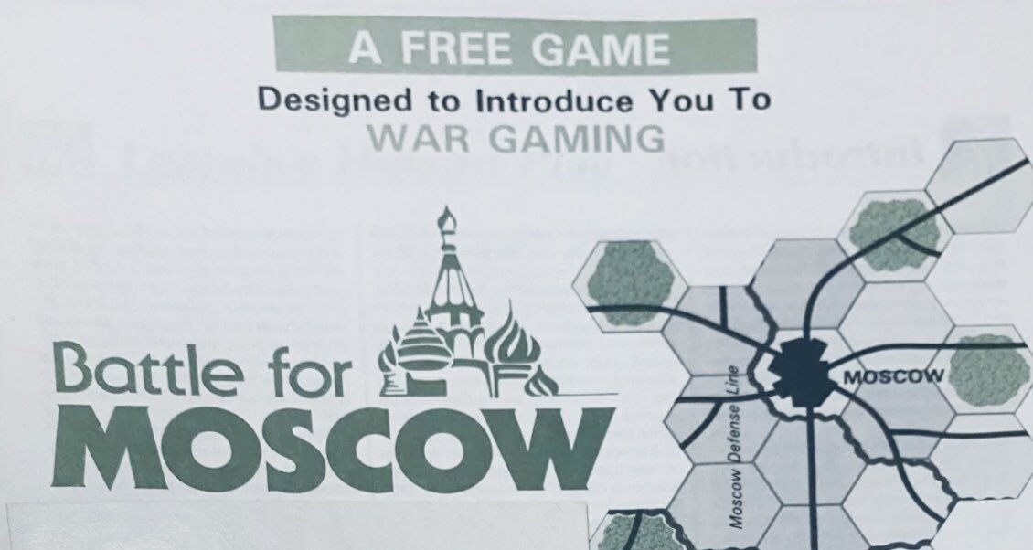 13/ a readily exportable, well-designed "teaching" game that doesn't demand a lot of start-up investment (money *and* time) and is more representative of the current state of the art than the game I dug out of a box to re-learn the basics, the old GDW "Battle for Moscow."
