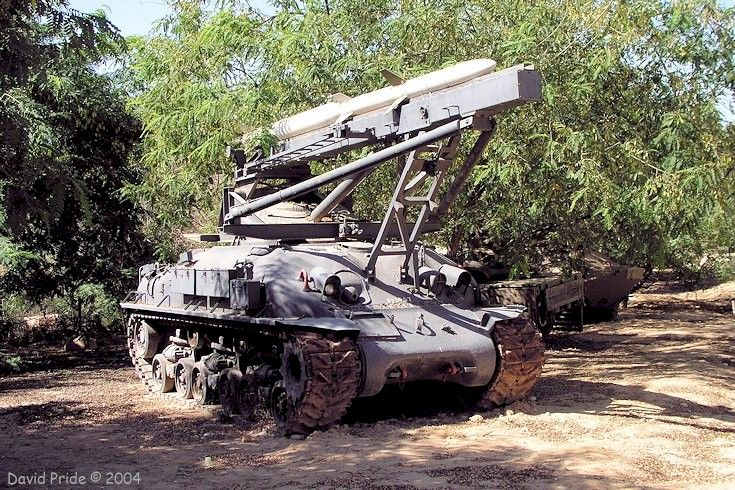 Kilshon is a Sherman with a AGM-45 Shrike anti radiation missile launcher, intended to engage Syrian/Egyptian SAM radars from the ground. There are many more, Israel seems to have loved modding Shermans.