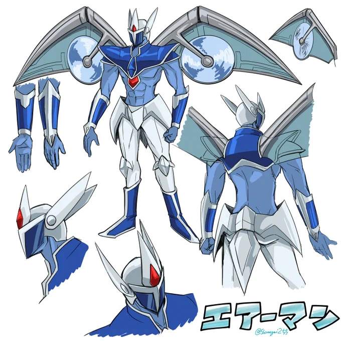 エアーマンを描くたび毎回、漫画版GXを出してエアーマンが出てるシーンを探すのが手間なので、自分用にエアーマンを描きました…φ(:3 」∠)_ 