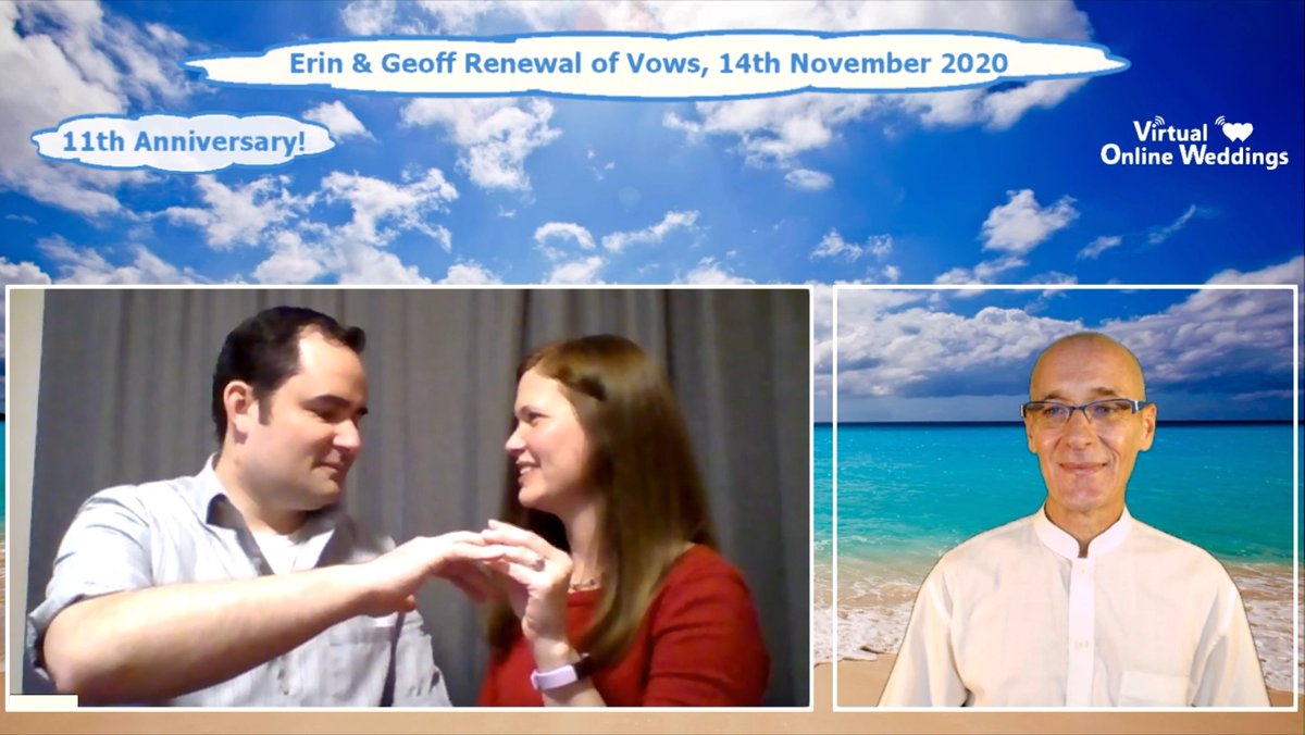 vows_minister's tweet photo. Congratulations to Erin &amp; Geoff, celebrating their 11th Anniversary in a safe and moving way!
#onlinevowrenewal #virtualwedding #anniversary #successfulmarriages #enduringlove #creativecouples https://t.co/xNId5OHzg6