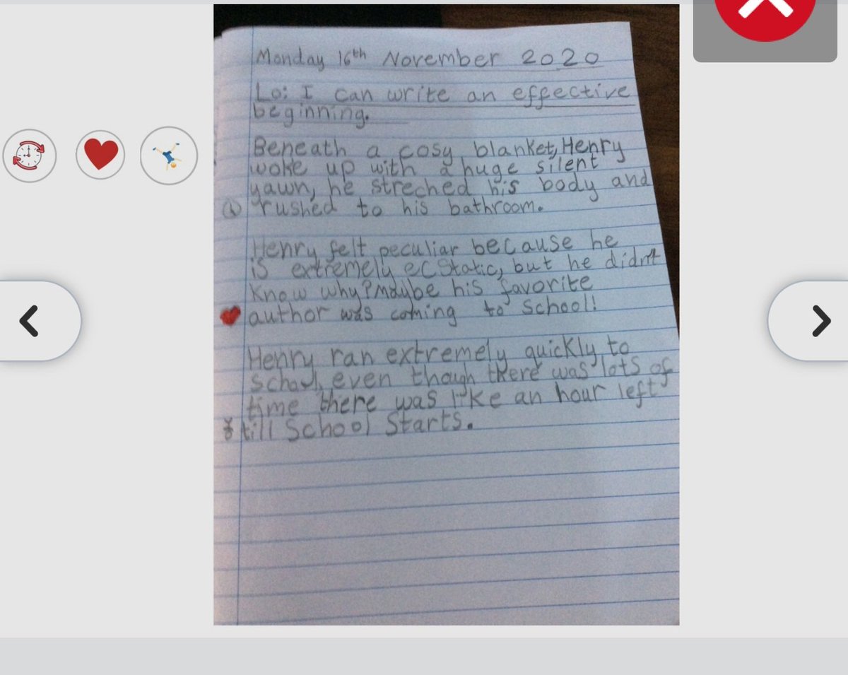 learning_gee's tweet photo. I introduced sentence stacking today. Worked well for my class, even on Zoom! We focused on adverbials, feeling and action sentences. @janeconsidine #edutwitter https://t.co/Fa4TeUU9GX