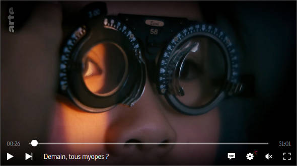 Epidémie de myopie : parmi les pistes explorées pour freiner la survenue de la myopie chez les plus jeunes, l'exposition, deux heures par jour, à la lumière naturelle apparaît comme l'une des plus encourageantes arte.tv/fr/videos/0707…