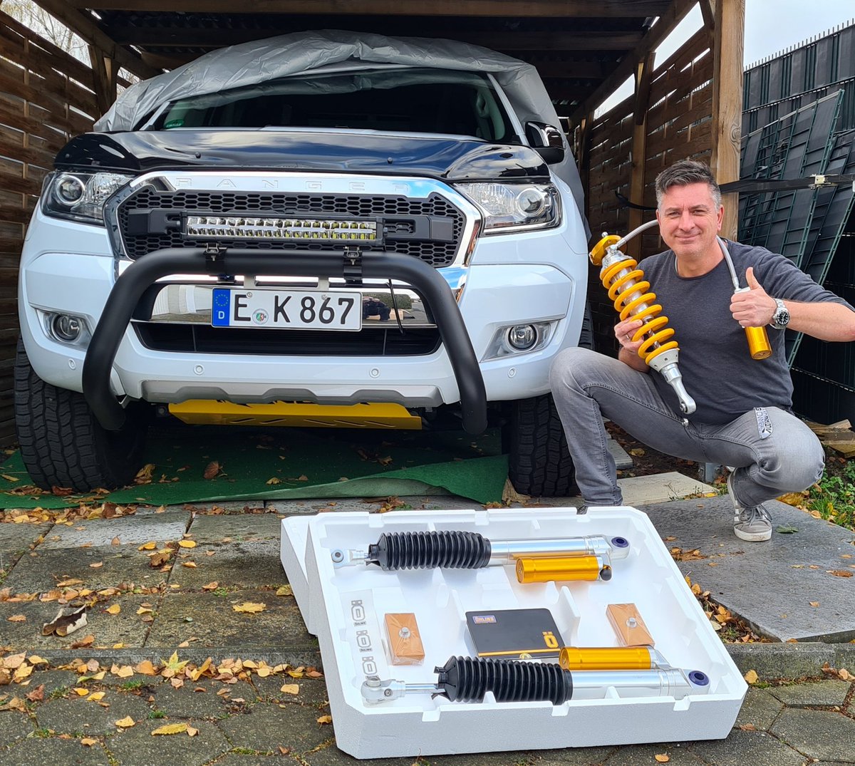 Mustang_Klaus's tweet image. My new #Prototyp @Ohlinsracing suspension is here. #MustangKlaus test it in my #Ranger. ❤🛻 looks amazing 🤪 @mrlevine @BeccaChesshir @FPRacingSchool @detlistener @MarcyKlevorn @FordLovers24 @FordAuthority @FordPerformance @Jward35