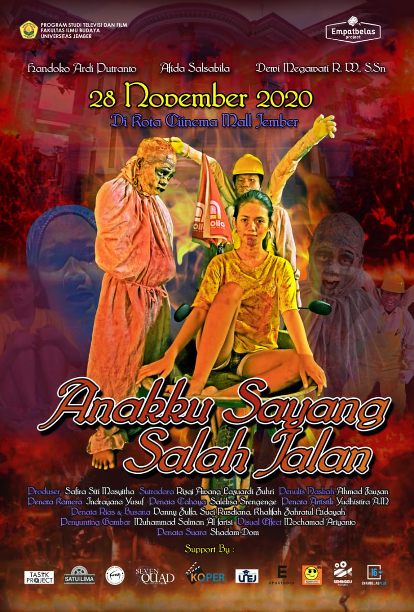 Navilleraa7's tweet photo. Anakku Sayang Salah Jalan
Sebuah film karya @gembukcuk bersama @empatbelasprjct
28 November 2020
#anakkusayangsalahjalan #assj https://t.co/GwTEdXQ1sf