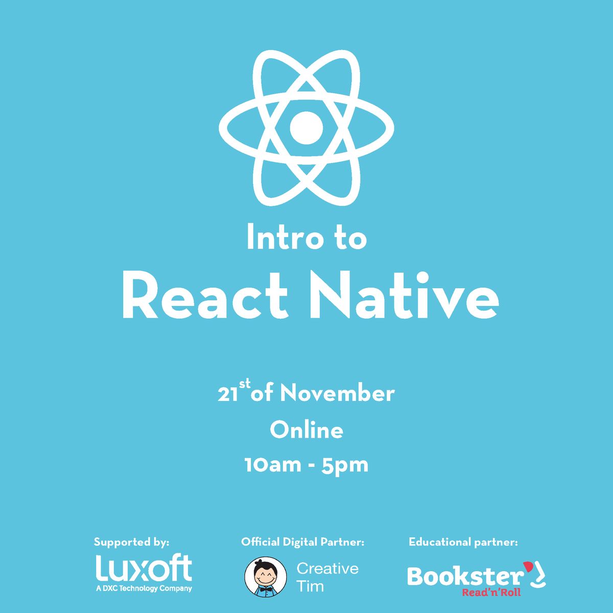 JSLeague_ro's tweet photo. If you ever wanted to build a simple mobile app on both iOS and Android platforms, but with the power of JavaScript, our Intro to React Native workshop is the way to get you started
👉https://t.co/FkOHDEmJP2 
#jsleague #ReactNative #javascript #javascriptislife #jsworlddomination https://t.co/gR0ygHUtX7
