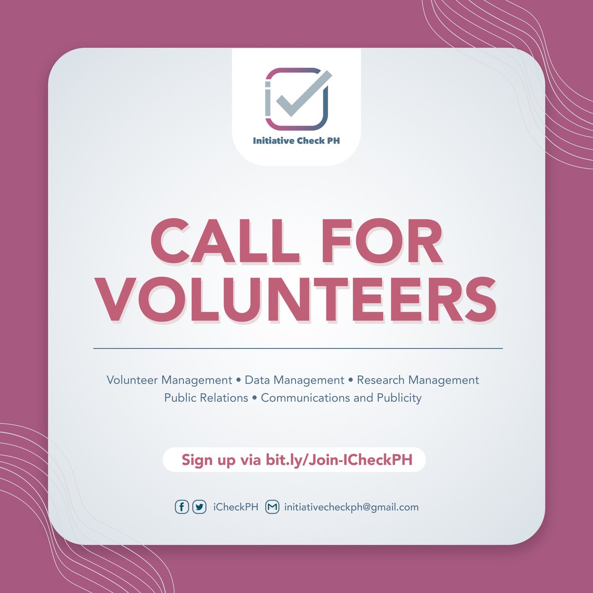 iCheckPH's tweet photo. With the rapid growth of call for donations because of the recent calamities, it's now harder to ensure the legitimacy of the causes we're helping.

#InitiativeCheckPH is here to help!

Volunteer now via https://t.co/JMfdHdkvU2 https://t.co/h1TBWfyp52