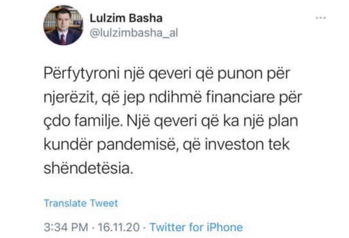 Edi Rama tweet media