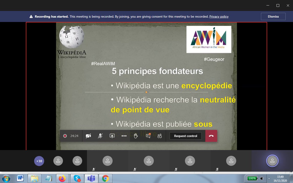 MinetteLontsie's tweet photo. C'est parti pour la première session de formation dans le cadre du #VisibilityProject .
On parle de Wikipedia, ses principes fondateurs, les projets frères ainsi que la création de comptes et des pages utilisateurs. La séance est animée par @geugeor . #AWiMWiki https://t.co/Gc2uHBjkFU