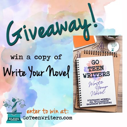 Giveaway! We are giving away a paperback of the brand new Go Teen Writers: Write Your Novel with an autographed bookplate signed by ALL THREE OF US (as soon as the book arrives). Enter to win on the blog. Enter here: goteenwriters.com/2020/11/16/win…