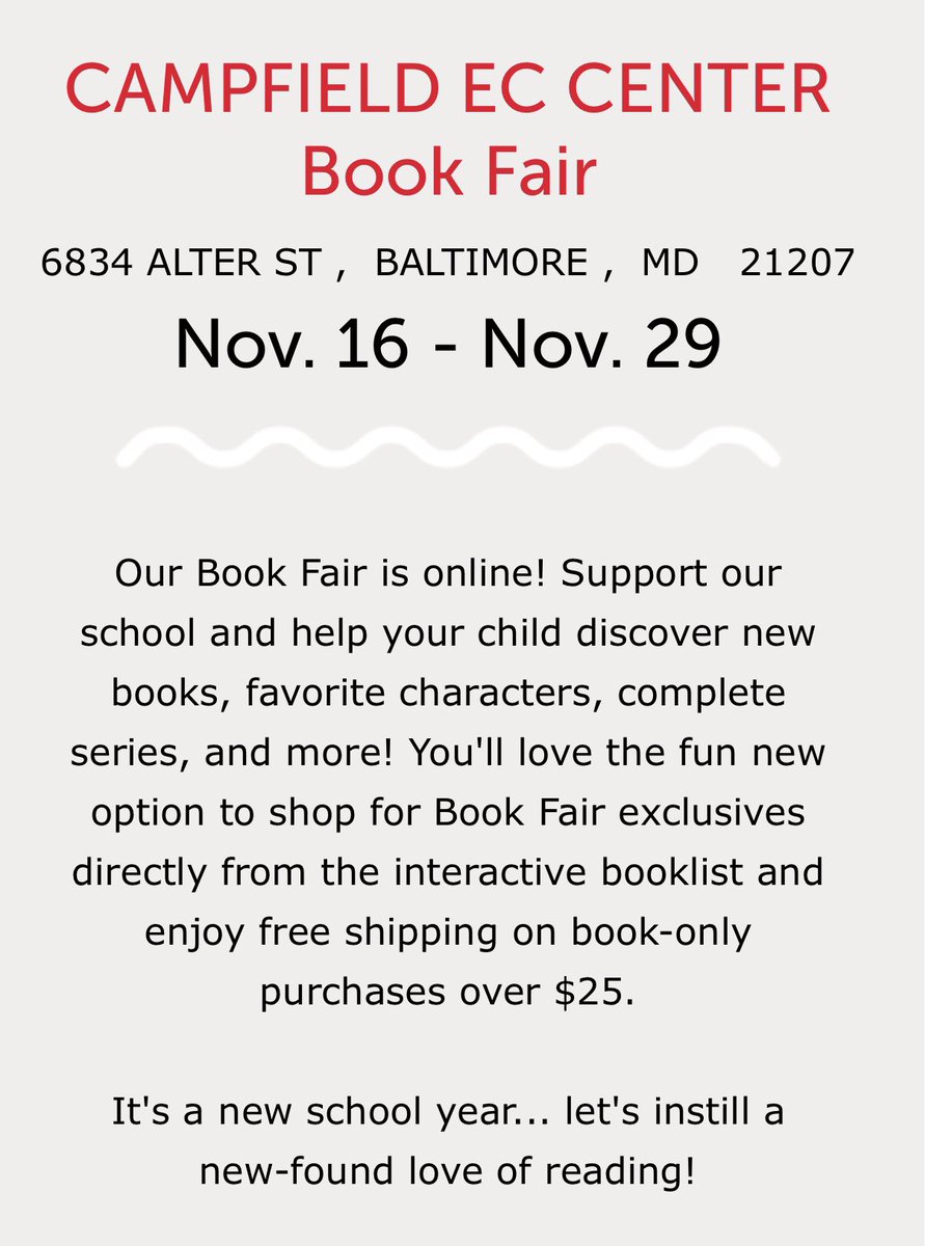 Campfield Book Fair is here!
bookfairs.scholastic.com/bookfairs/cpto…  <a href="/Campfield_ELC/">CELC</a>