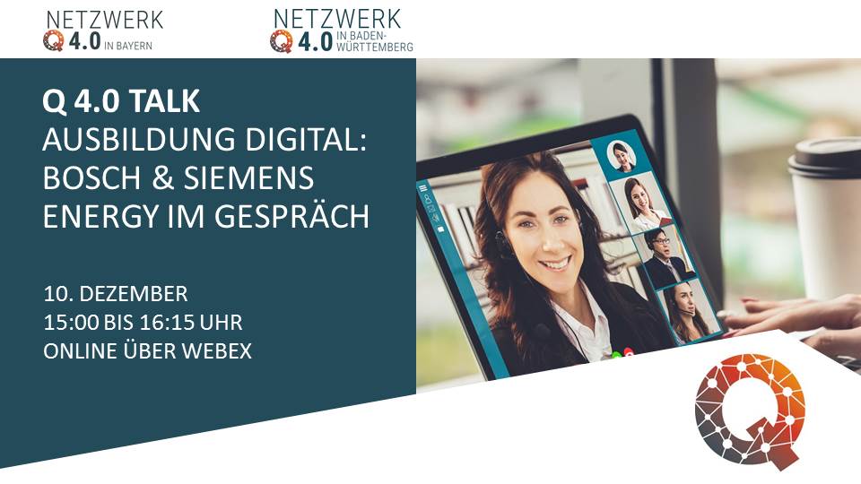 Frisch auf den Tisch am 10.12 ab 15.00 Uhr: Das #virtuelle Weihnachtsmenü der NETZWERKE Q 4.0 in Baden-Württemberg und Bayern mit Dieter Domröse (Bosch) und Christoph Kunz (Siemens Energy) zum Thema #Digitalisierung. Hier geht´s zur Anmeldung: bit.ly/3kD5ii6
