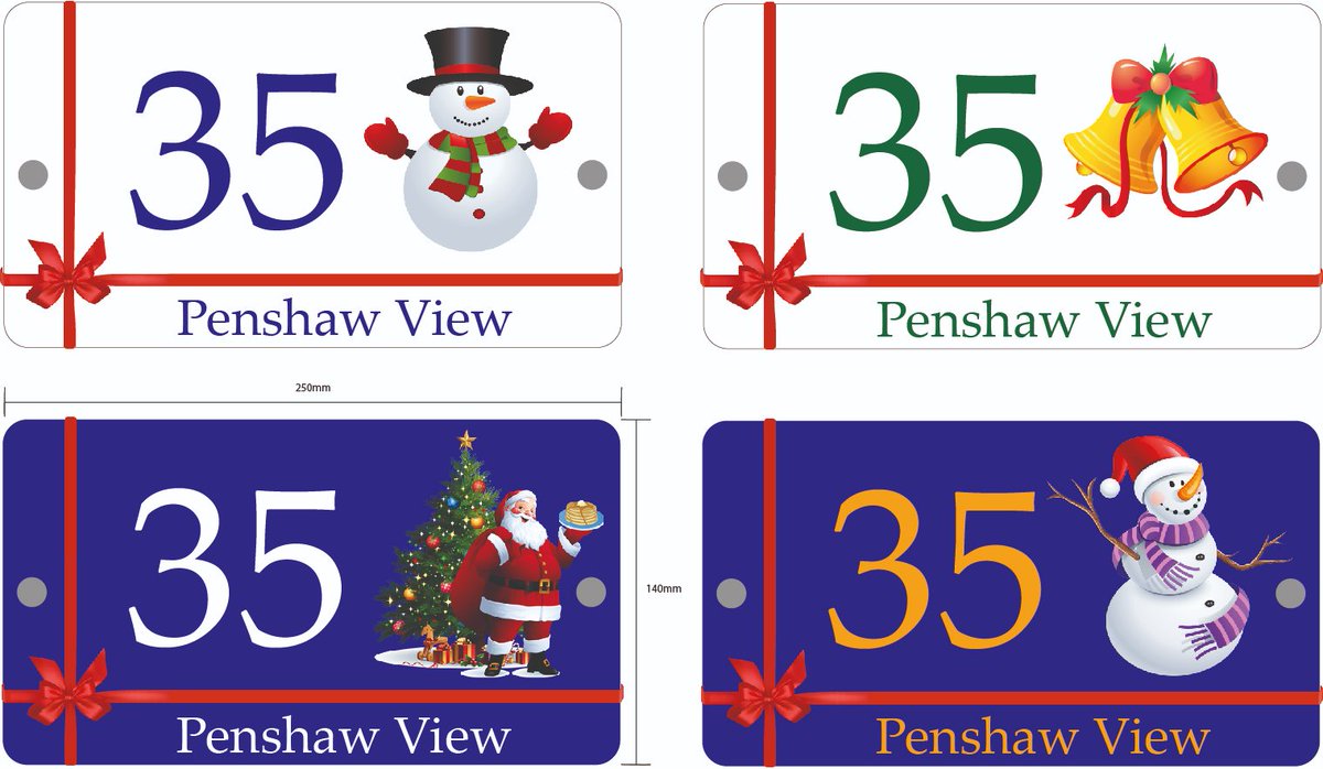 SignVenture's tweet photo. As well as standard door signs, we can also provide seasonal signs, where you can swap the face panels over for the festive period and then refit your standard one come January. These images are ideas only, we can do any colour, any style, any design. Please ask us for details! https://t.co/YrfKUJI3jH