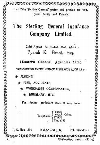 Here are ads of Tata Oil Mils based in Ahmedabad and a company dealing with general insurance in Kampala of east Africa ! East Africa has a very large population of Gujarati since centuries.