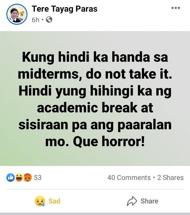 hisTOMMYrific's tweet photo. Teacher /noun/
- a person who imparts knowledge, professionally guides students to their journeys in the academe, and is considered as a second parent.
And I saw this...
#NasaanAngMalasakit #ClassAnuna https://t.co/KXV1cOXr3U