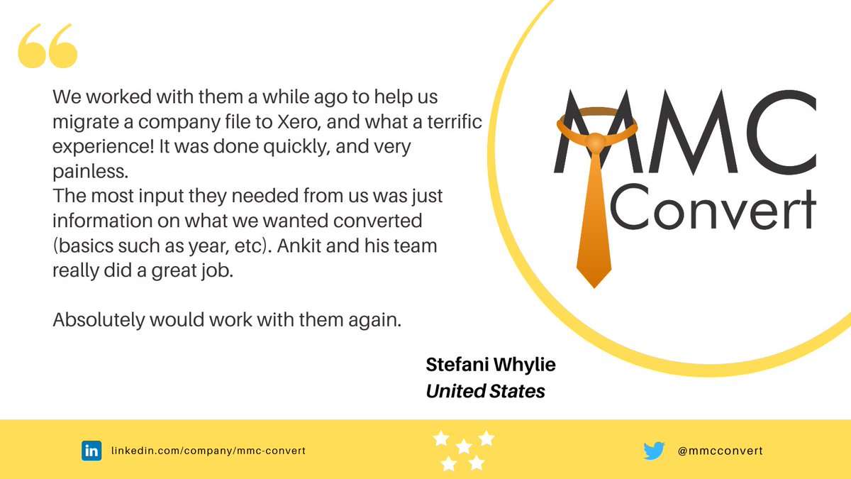 mmcconvert's tweet image. Hi, @stefaniwhylie  We are thrilled to have you as part of the MMC Convert family! Thank you for sharing your kind words with us on Google Review. It means a lot to us and to our entire team! 
#xero #xeroconversion #mmcconvert
