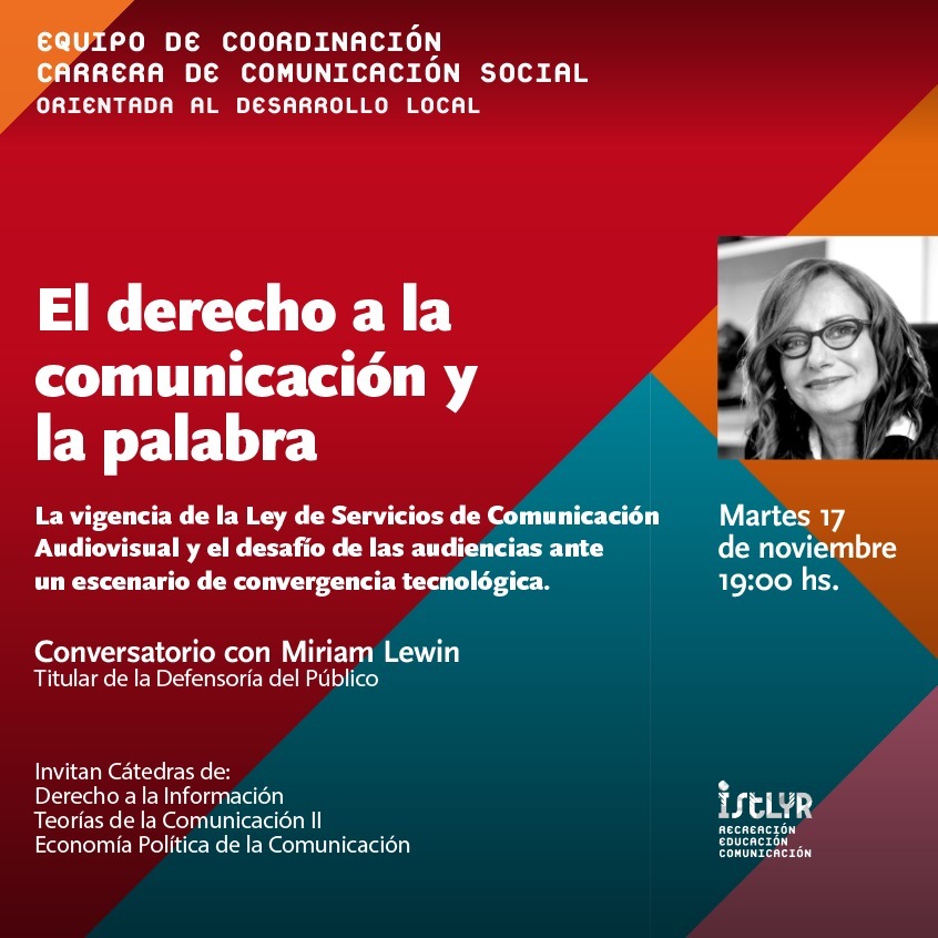 Pascualicchio's tweet photo. Noviembre viene movido. Mañana cerramos los festejos por los 100 años de la Radio en el Instituto de Tiempo Libre y Recreación (ISTLyR) con un conversatorio con la Defensora del Público @miriamlewindefe 

Podés participar por acá: https://t.co/6HfEzIgBv0 https://t.co/OfXcdsUpG8