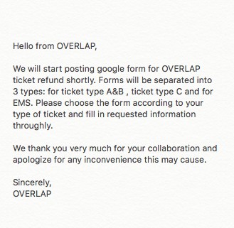 OVERLAP_BB's tweet photo. 𝗢𝗩𝗘𝗥𝗟𝗔𝗣

-
CENCELLATION ANNOUNCEMENT 

#All_moments_overlap_beautifully https://t.co/gJFrnNyX7E