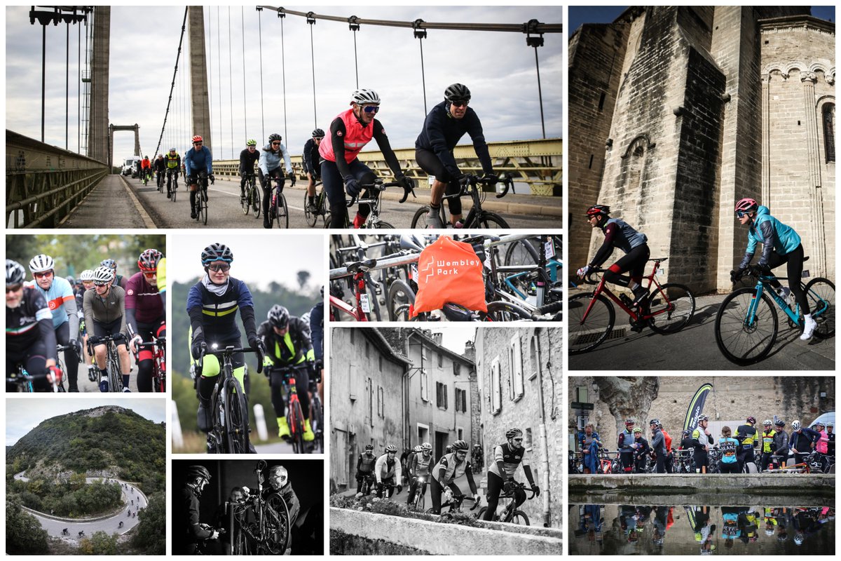 ClubPeloton's tweet photo. A year ago today, day 2 of @wembleypark #CycletoMAPIC left Arlès, cycling through amazing wine country, the amazing Bonnieux climb and gorge descent, and through the dark into Greoux les Bains.
We're missing this so much! https://t.co/0HbkfWVzAJ