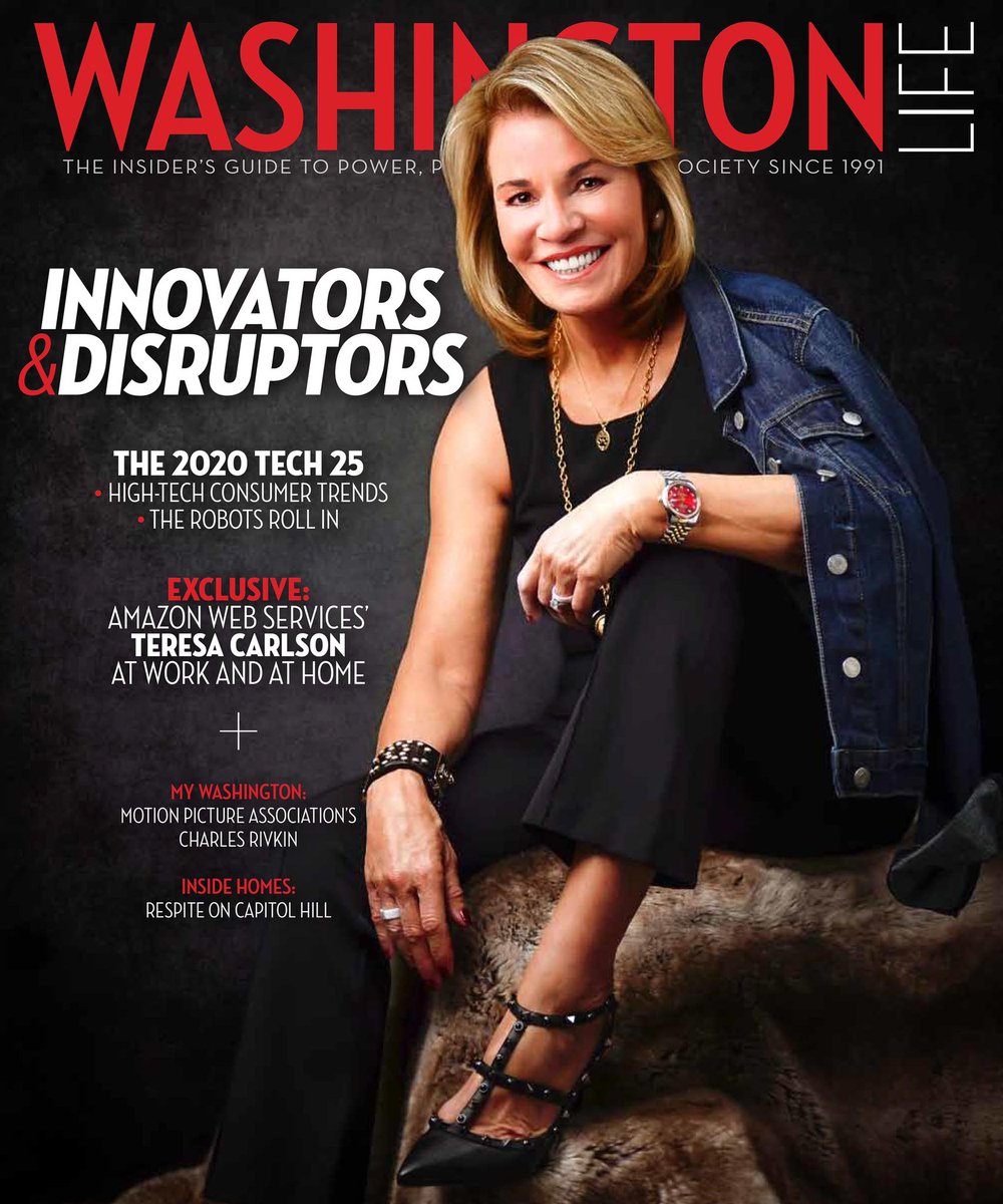 Washington Life (@washingtonlife) on Twitter photo WL’s 2020 Tech 25 issue is out, spotlighting innovators & disruptors in our area. On our cover is @TeresaCarlson, the leader of <a href="/awscloud/">Amazon Web Services</a> and quite arguably one of the world’s most forward-thinking technology leaders. Read more: bit.ly/3kxmaHi WL’s 2020 Tech 25 issue is out, spotlighting innovators & disruptors in our area. On our cover is @TeresaCarlson, the leader of <a href="/awscloud/">Amazon Web Services</a> and quite arguably one of the world’s most forward-thinking technology leaders. Read more: bit.ly/3kxmaHi